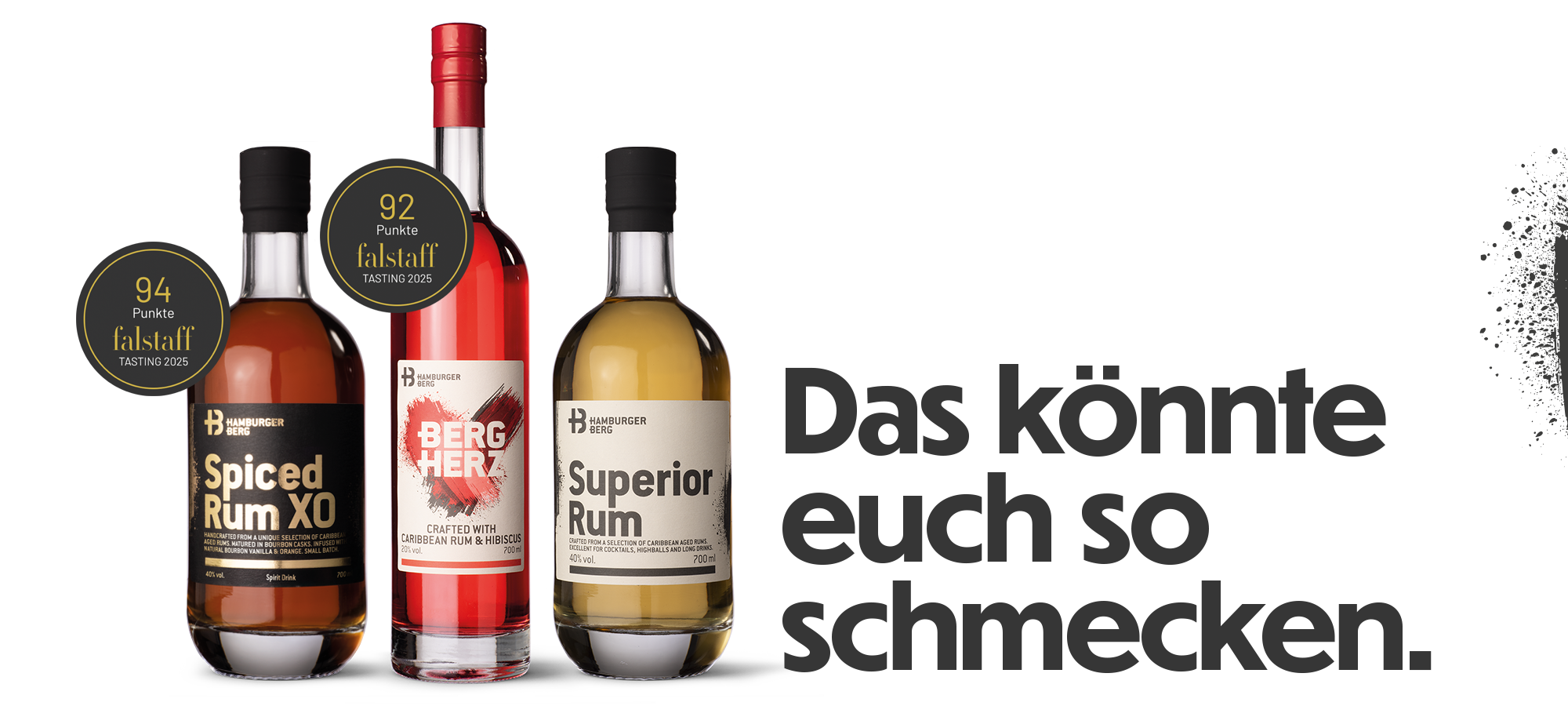 Hamburger Berg: Spiced Rum XO, BERGHERZ und Superior Rum – Das könnte euch so schmecken.